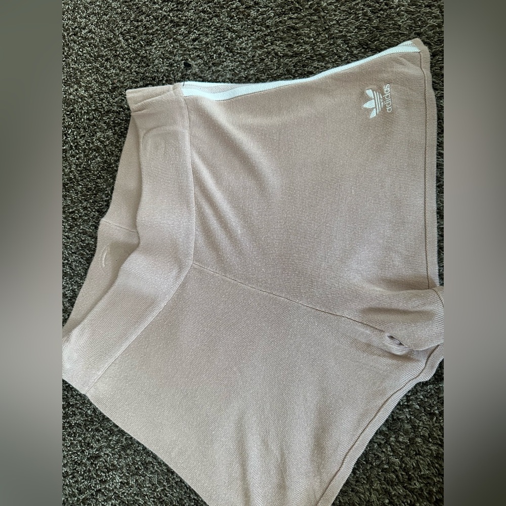 Adidas beige woven shorts